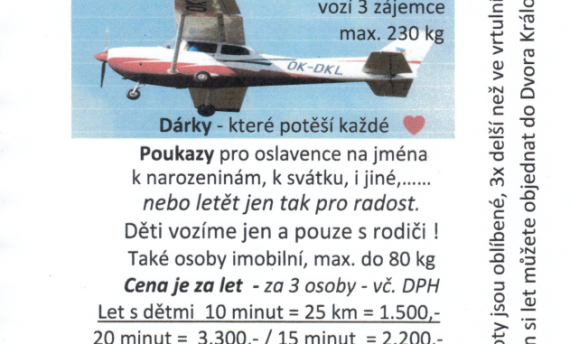 OKRUŽNÍ LETY Z TŘEBIHOŠTĚ