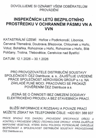 Kontrola vedení vysokého napětí drony 