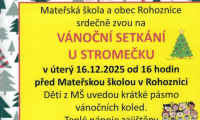 Vánoční setkání v Rohoznici v úterý 16.12.2025