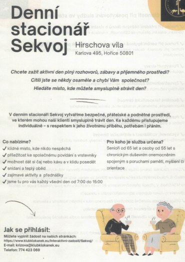 Denní stacionář Sekvoj v Hořicích