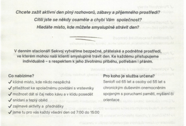 Denní stacionář Sekvoj v Hořicích