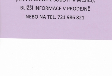 PRODEJNA HRUŠKA ROHOZNICE NABÍZÍ BRIGÁDU