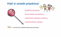 Lízátko za vysvědčení k jakémukoliv nákupu v prodejně Hruška