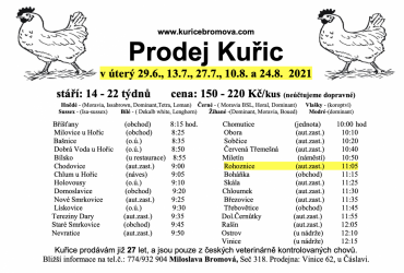 PRODEJ KUŘIC - BROMOVÁ