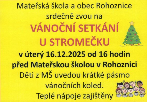 Vánoční setkání v Rohoznici 16.12.2025