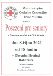 Posezení pro seniory 8.10.2021