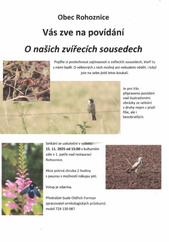 Povídání o našich zvířecích sousedech