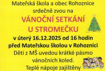 Vánoční setkání v Rohoznici v úterý 16.12.2025